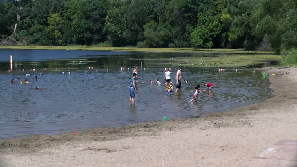 The beach at Round Lake in Eden Prairie.