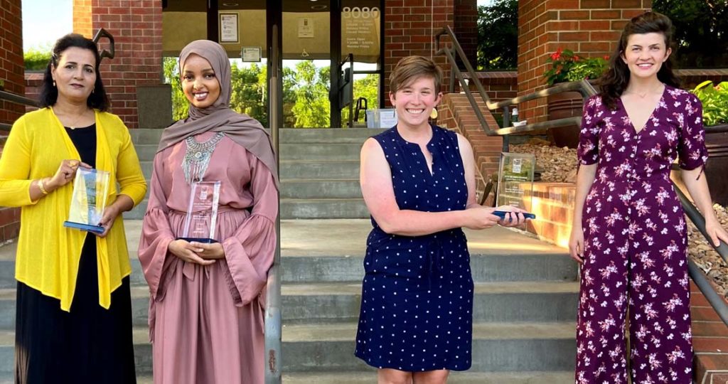 The City of Eden Prairie’s 2019 Human Rights Award Winners: Zina Nourkadi; Umi Shafi, Umi's Boutique; Amber Hornsby and Emily Seiple, ESTHER Homes. (Photo courtesy of City of Eden Prairie)