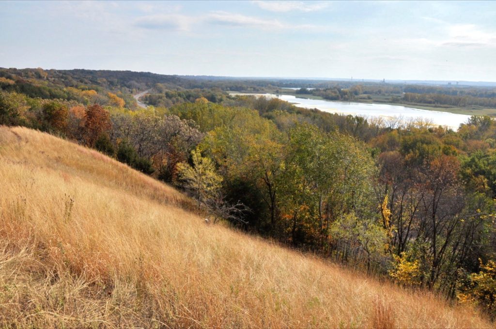 The Minnesota River Valley looking east from the Richard T. Anderson Conservation Area, Eden Prairie. Photo credit: Jeff Strate