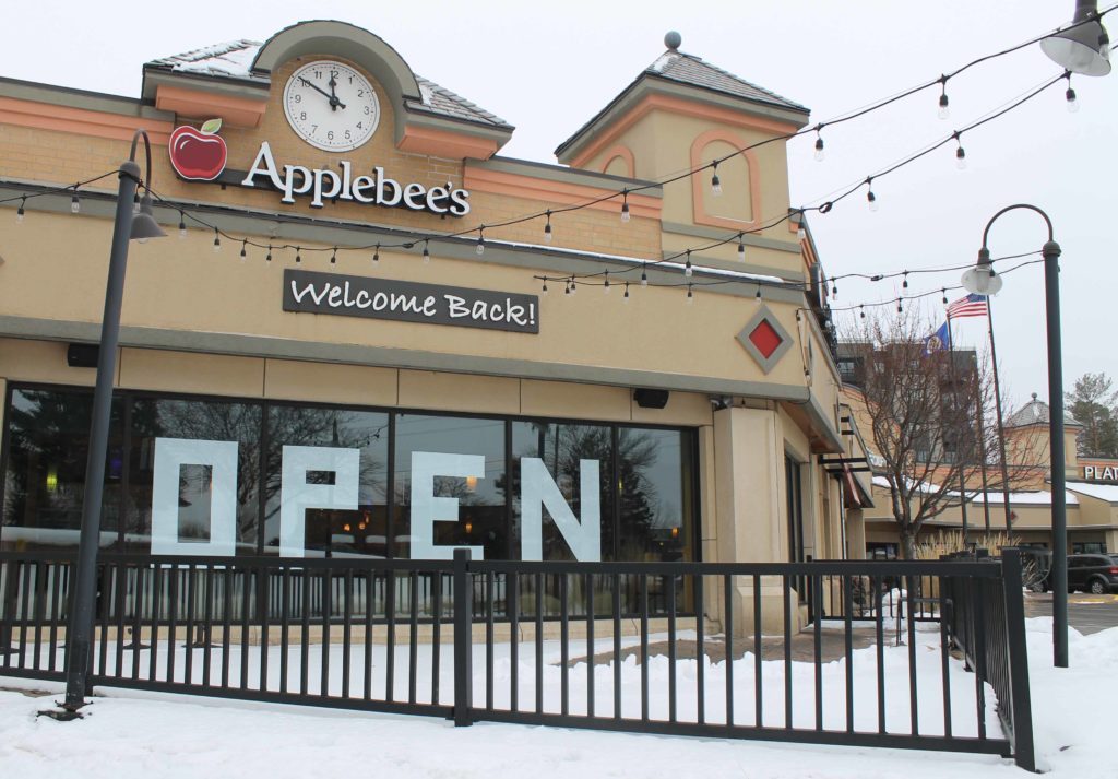 Applebee’s is among the Eden Prairie restaurants reopening for inside dining at 50 percent capacity Jan. 11. City and business officials have named Jan. 12-18 as “Support Eden Prairie Businesses Week” to encourage dining.