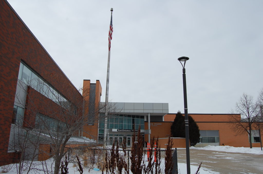 Eden Prairie High School East entrance. Photo credit: Sierra Blake
