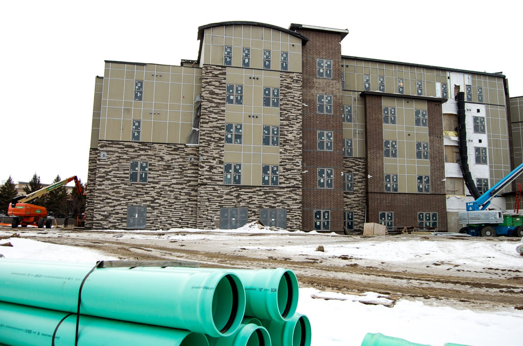 Work continues on and around the Flagstone senior living community, which is scheduled for resident move-ins in the Fall of 2021. Photo credit - Sierra Blake