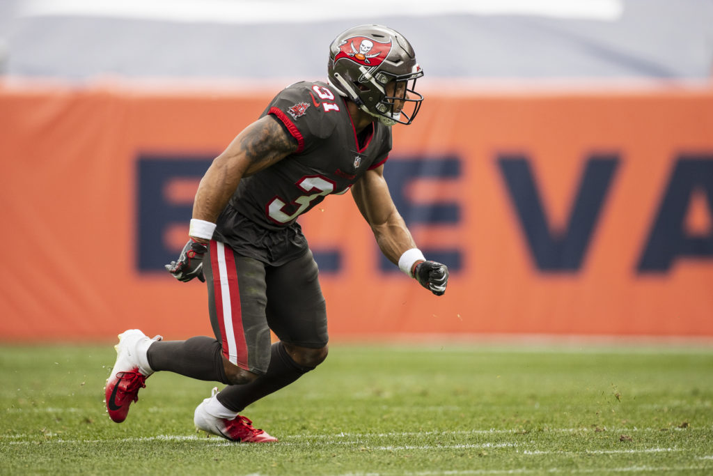 DENVER, CO - SEPTEMBER 27, 2020 - Safety Antoine Winfield Jr. #31 of the Tampa Bay Buccaneers during the game between the Tampa Bay Buccaneers and Denver Broncos at Empower Field at Mile High. The Buccaneers won the game, 28-10. Photo By Kyle Zedaker, courtesy of the Tampa Bay Buccaneers