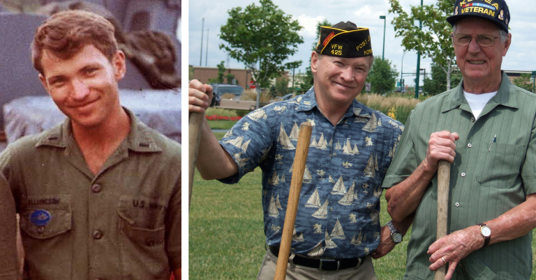 Longtime Eden Prairie resident Lou Ellingson, shown in his Vietnam War days and more recently, is one of two veterans being recognized on Memorial Day.