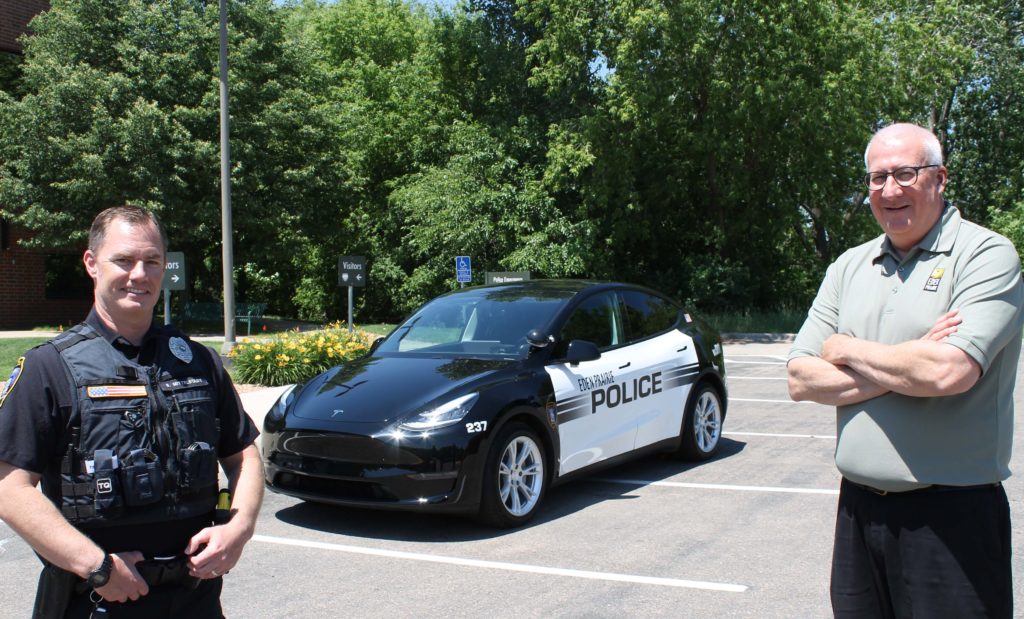 A Picture of an Officer and a man