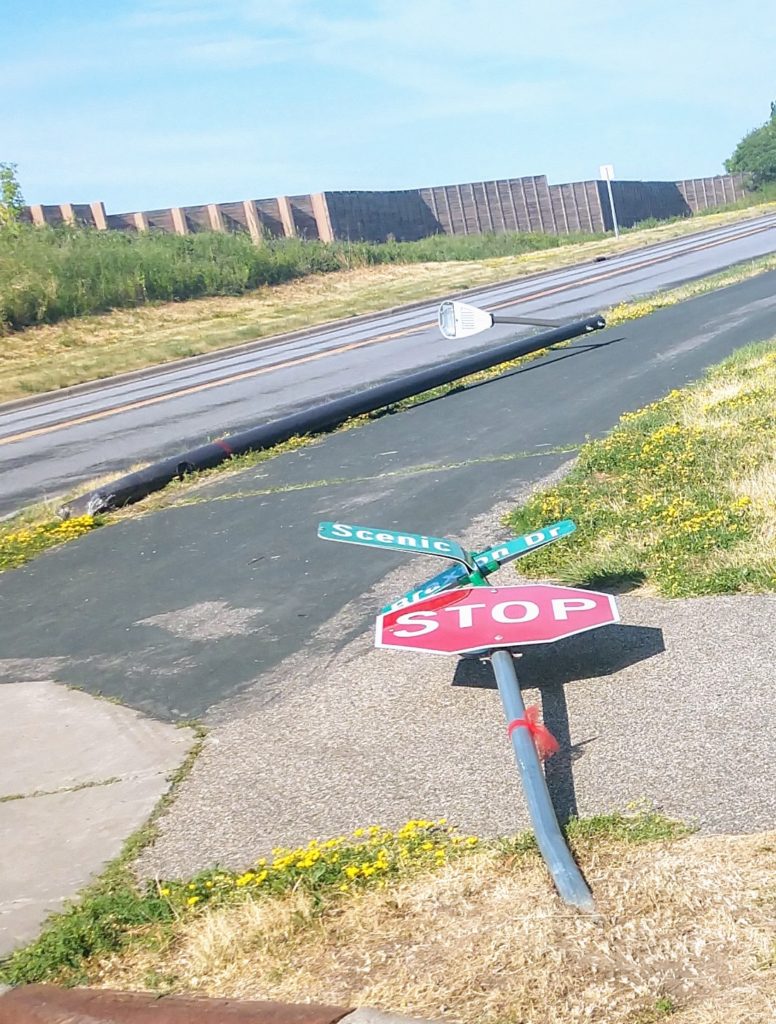 Hard right turn ahead: Street signs flattened in Fairfield neighborhood