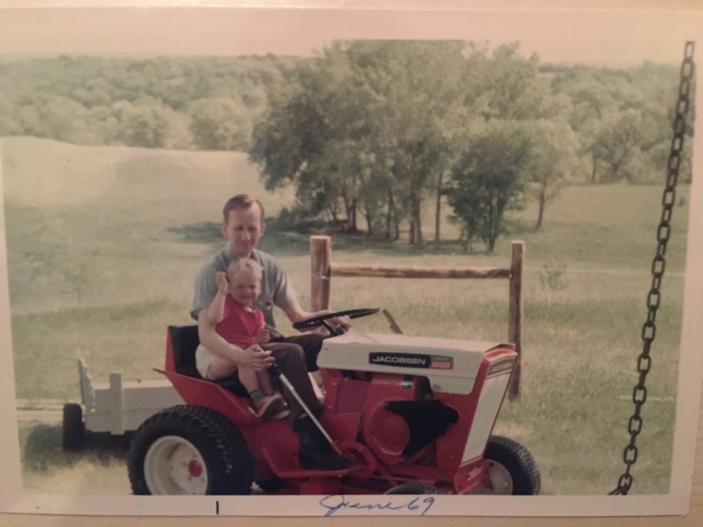 A 1969 photo of Harold and Brent Johnson farm