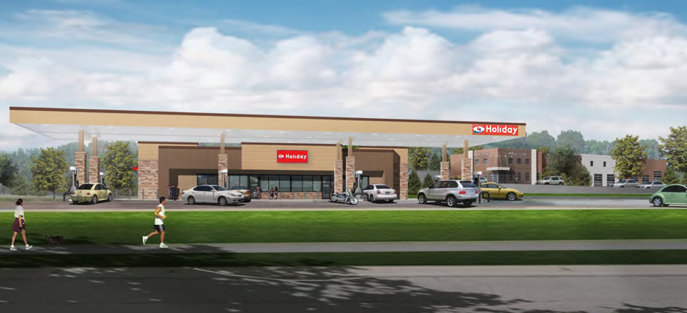 Artist's rendering of proposed service station