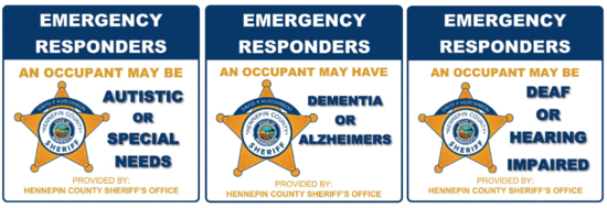 New stickers alert first responders to special needs occupants