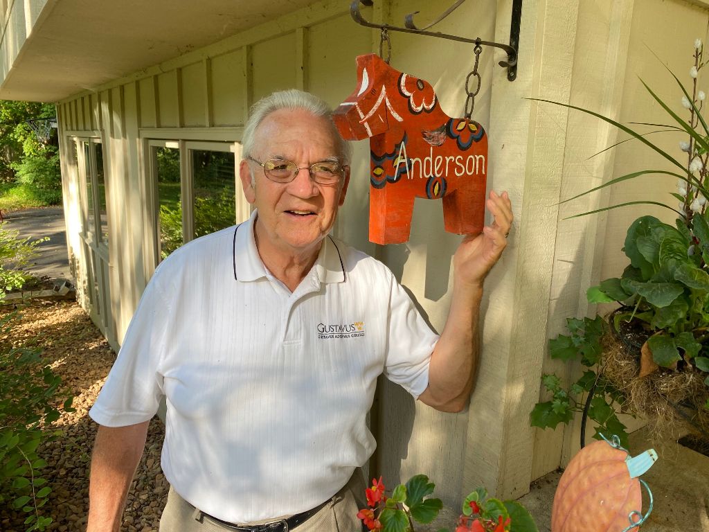 Pastor Anderson with His Dala Address Horse
