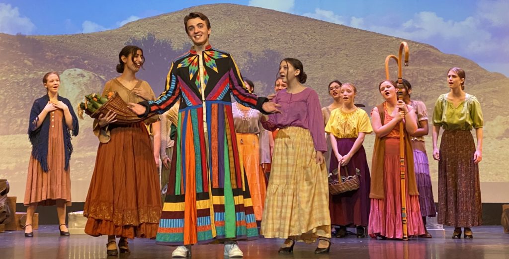 EPHS senior Sam Aaberg  plays the title role in the school's production of Joseph and the Amazing Technicolor Dreamcoat. The show will be performed the next two weekends at EPHS. Photos by Juliana Allen