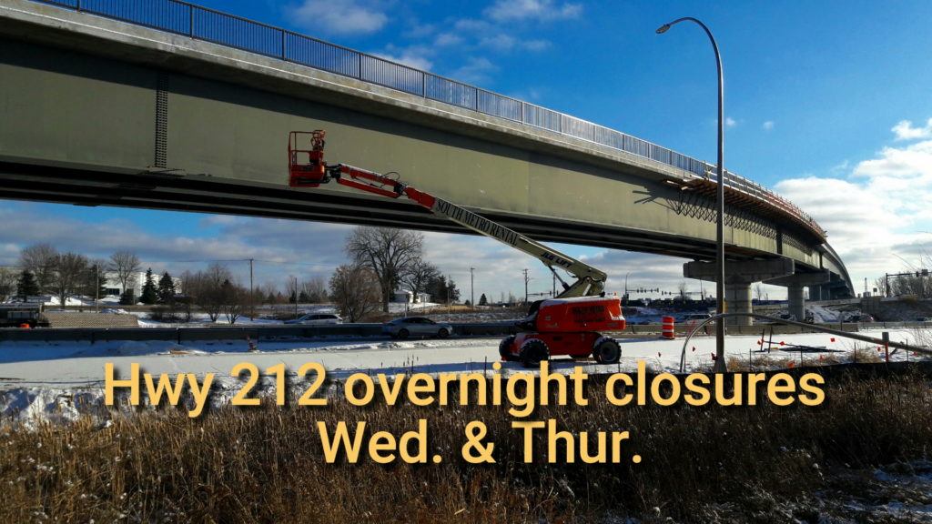LRT bridge over Hwy 212 near Shady Oak Rd.