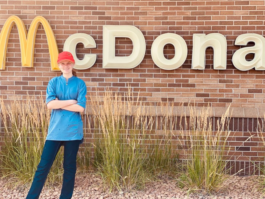 Since the summer, Sydney Raley has been working at the Eden Prairie McDonald's. The Edina High School sophomore likes the job. "It's taught me about practical skills I will need in the real world," she said. Photos courtesy of Tom Raley