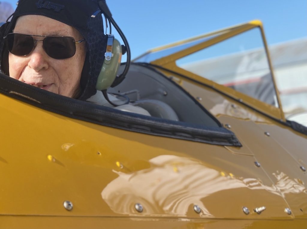World War II veteran Harlan Riedesel about to take flight at Flying Cloud Airport through the non-profit group Dream Flights. A Sept. 2, 2021, EPLN story highlighted Riedesel's trip. Of the photos Stuart Sudak snapped in 2021, this is his favorite. 