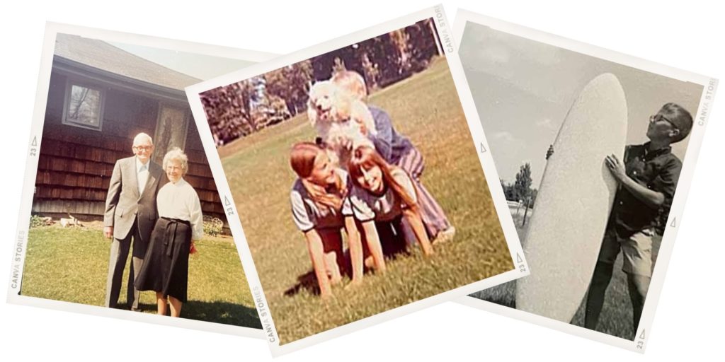 Oliver and Pearl Holte (top, left) were among the many Holte family members who occupied early homes on Lincoln Lane, and some of the children who grew up on Lincoln Lane in those early years are also pictured. Photos courtesy of the Holte family