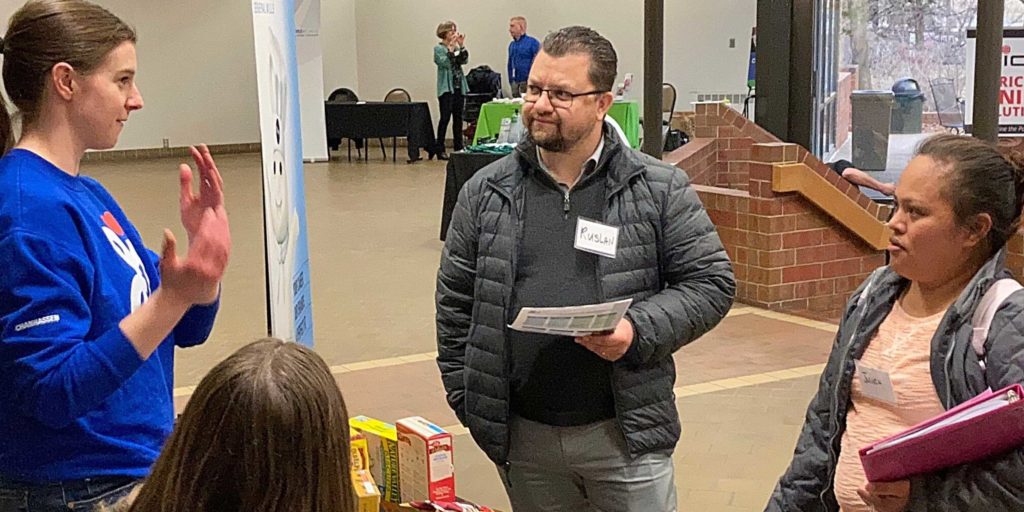 Eden Prairie-area manufacturers shared job openings with people who attended the Make-It Manufacturing Career Fair held Tuesday, April 12, in Eden Prairie.