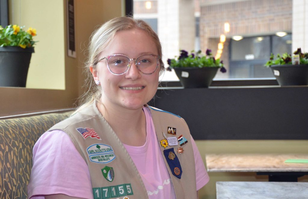 Photo of Girl Scout Eleanor Finne April 2022