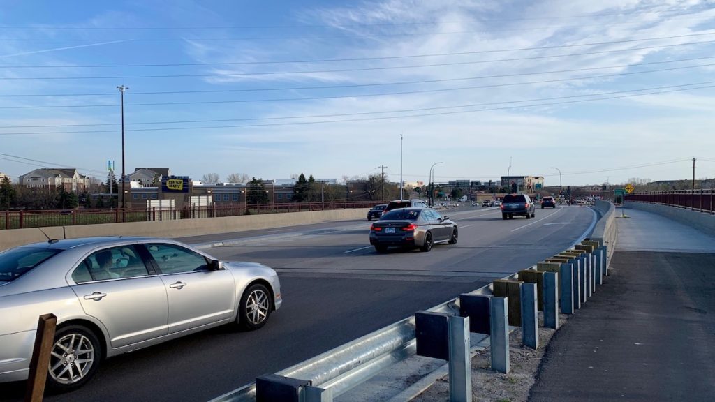 Flying Cloud Drive bridge over Interstate 494. Photo by Jeff Strate 