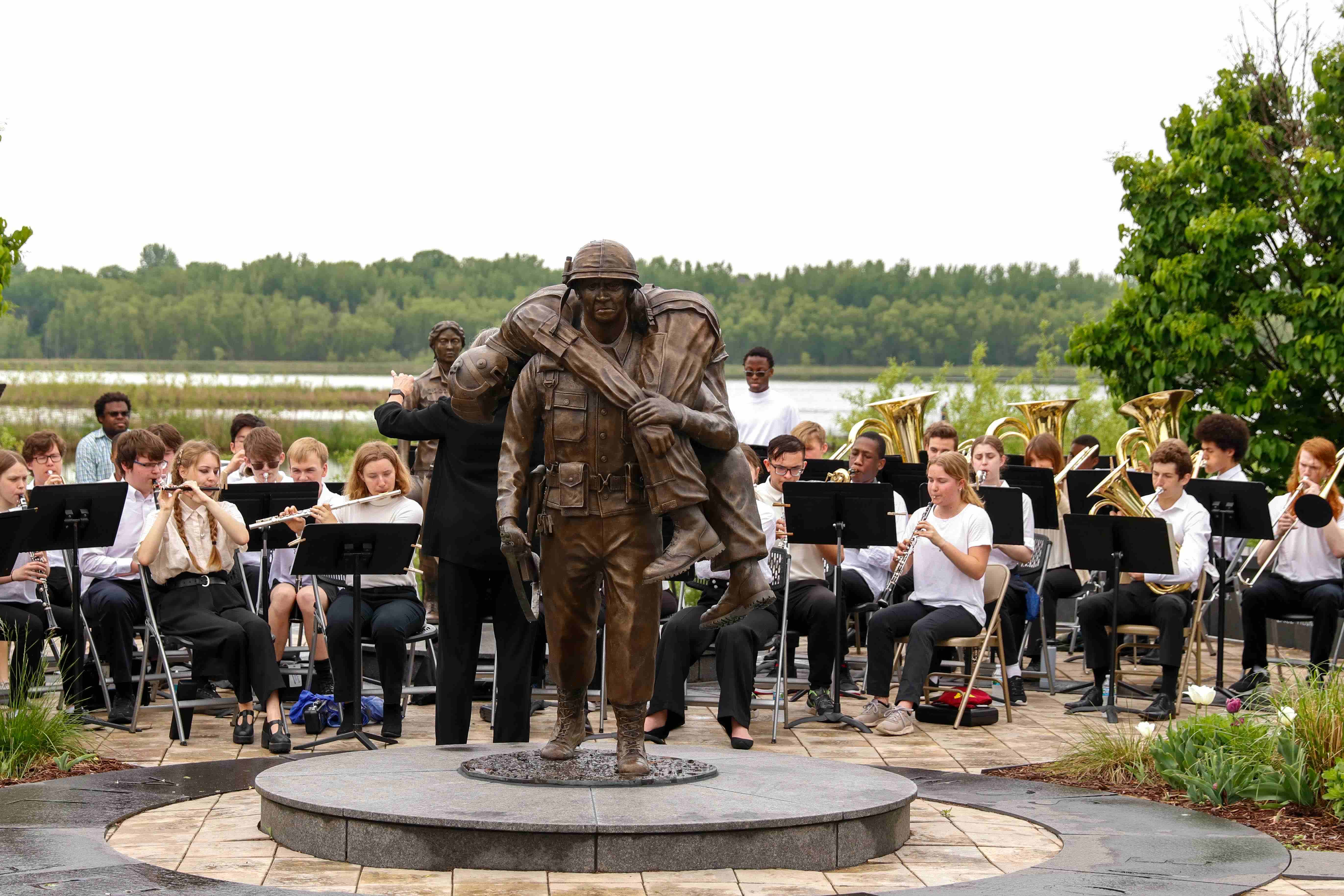 The Eden Prairie High School Band played "Minnesota March" and "Salute to America's Finest" at the Memorial Day Ceremony on May 30.
