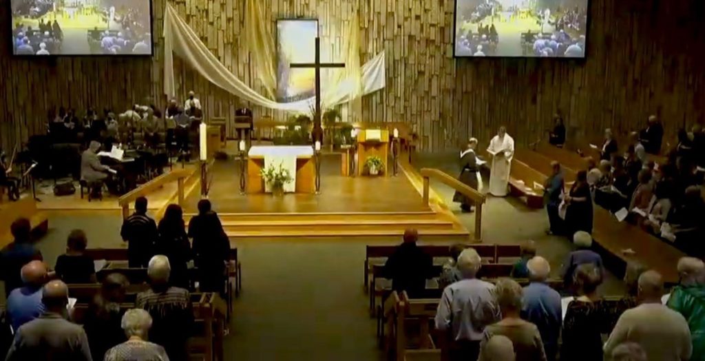 Pax Christi Catholic Community held a prayer service for Father J. Michael Byron on Friday, May 20. The pastor died unexpectedly earlier that day. Photos courtesy of Pax Christi