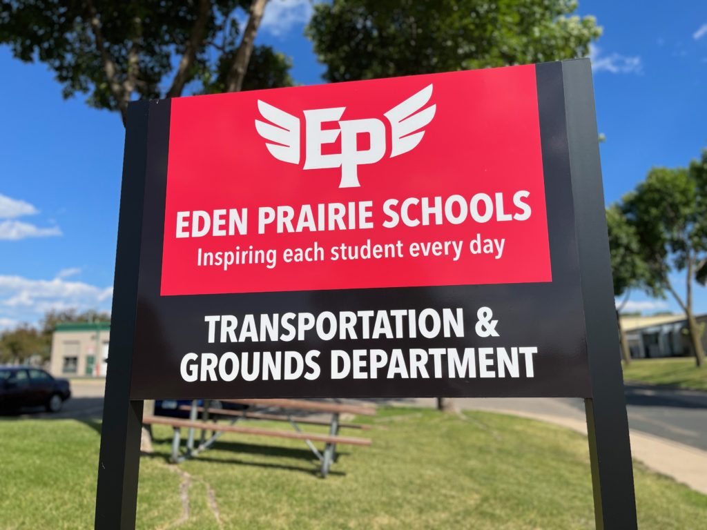 The sign outside the Eden Prairie Transportation Department. Photo by Isaac Kerry
