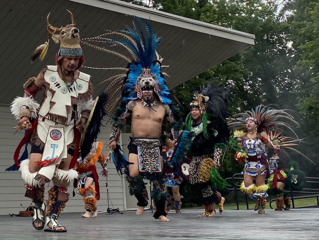 Aztec dance group performs at Staring Lake