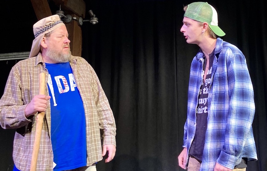 "An Awkward Conversation in the Shadow of Mount Moriah" stars David Durkee and Elliott Engfer. It was written by John Bavoso and directed by Steve Ramirez. Photos courtesy of Ede Prairie Players