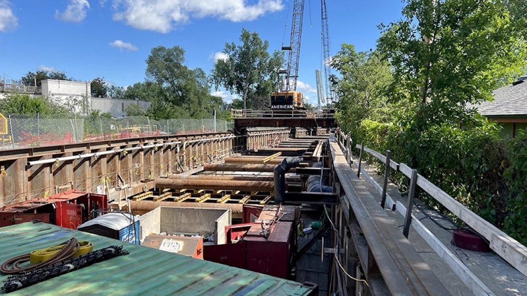 The decision to build a tunnel under the corridor between Cedar Lake and Lake of the Isles may now be an irreversible decision on the 64 percent completed project. Photo courtesy of Metro Transit