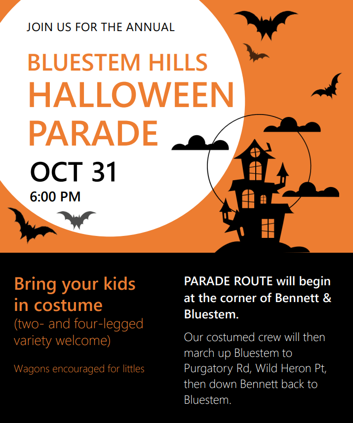 Bluestem Hills Halloween Parade