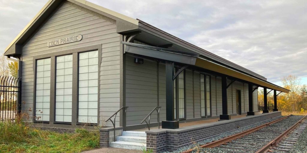 A pump station that is part of a new water reservoir project in central Eden Prairie has been designed to look a lot like the railroad depot that existed in EP starting in 1871. Photo by Mark Weber