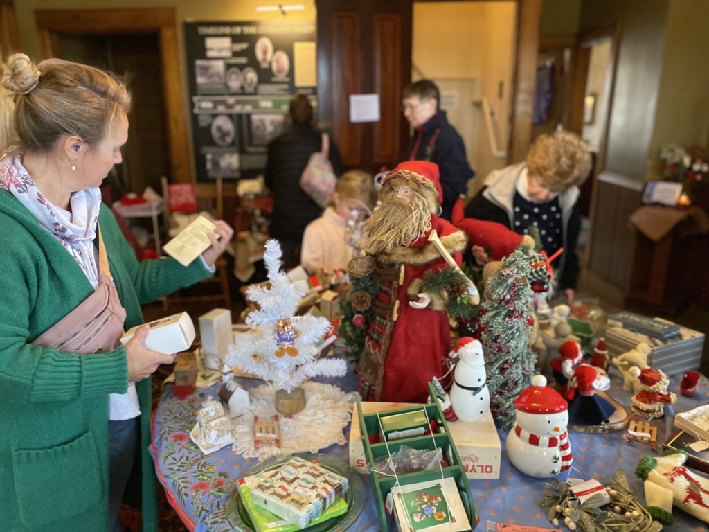Shoppers at the vintage sale.