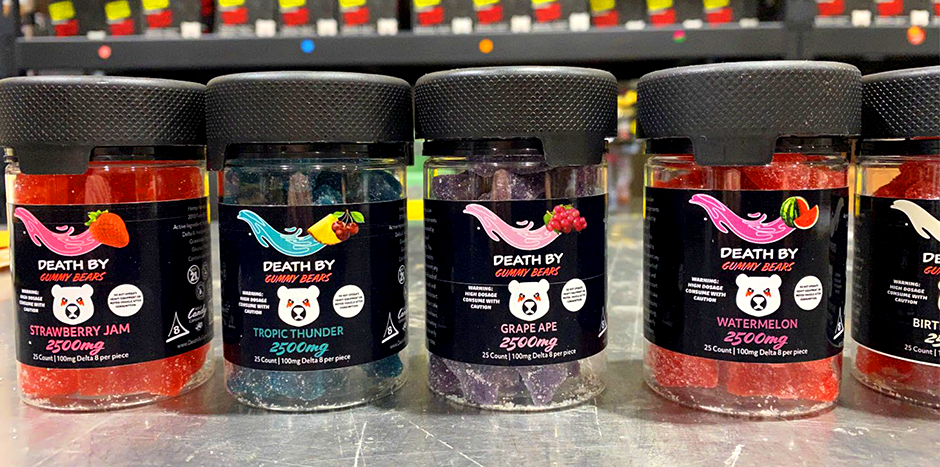 Death by Gummy Bears products embargoed during the Board of Pharmacy’s investigation of Northland Vapor in Moorhead. Minnesota Board of Pharmacy