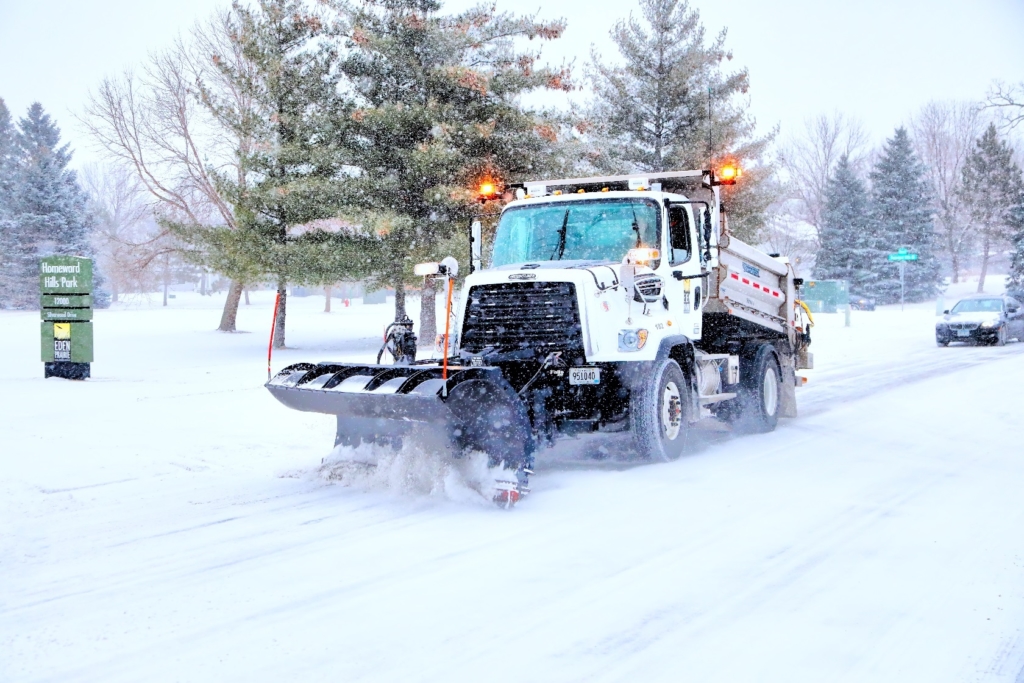 Snowplows in Eden Prairie will be busy for the next few days. Photo courtesy of the City of Eden Prairie