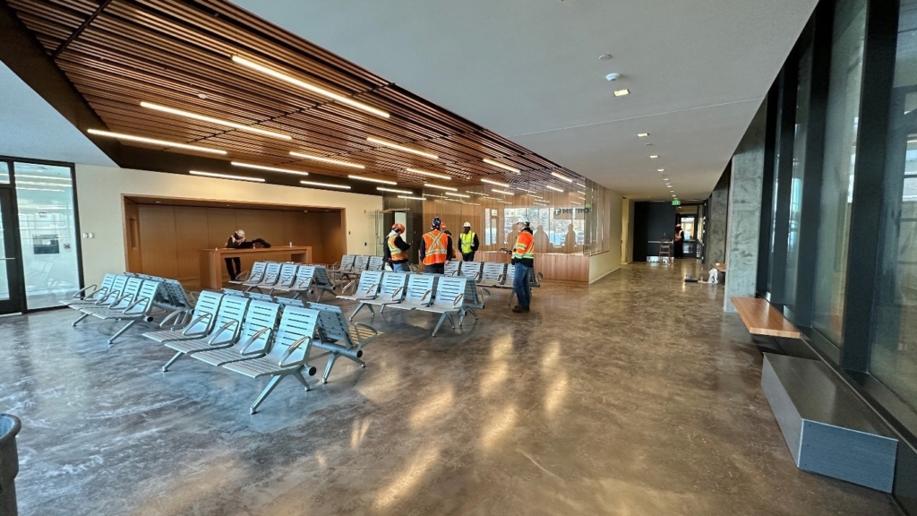A sneak peek into the new SouthWest Station waiting area in Eden Prairie, set to welcome commuters this spring. Submitted photo