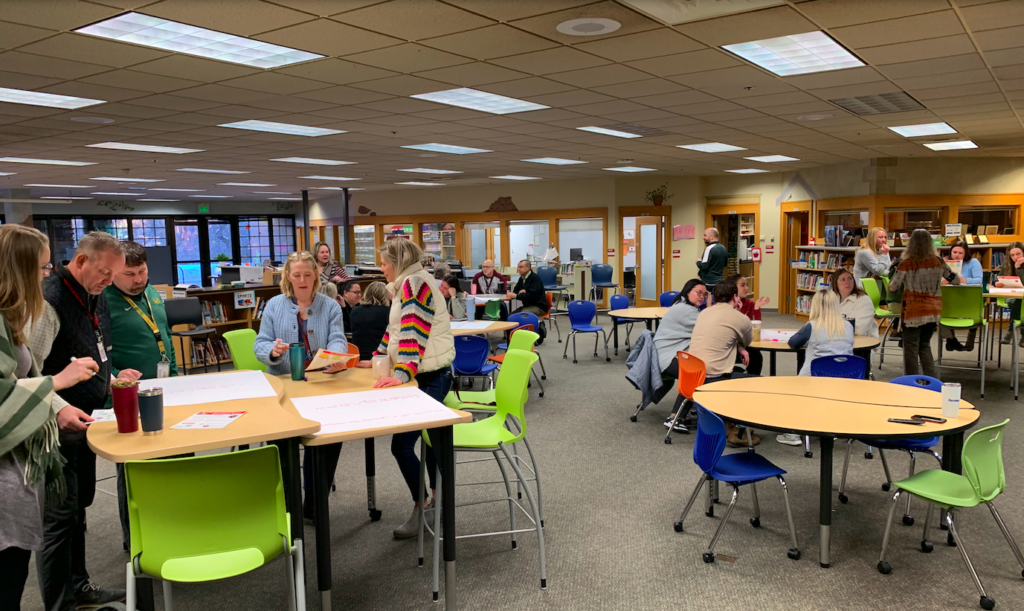 EP Schools has already hosted three staff World Cafés and two student sessions. Photo courtesy of Eden Prairie Schools. 