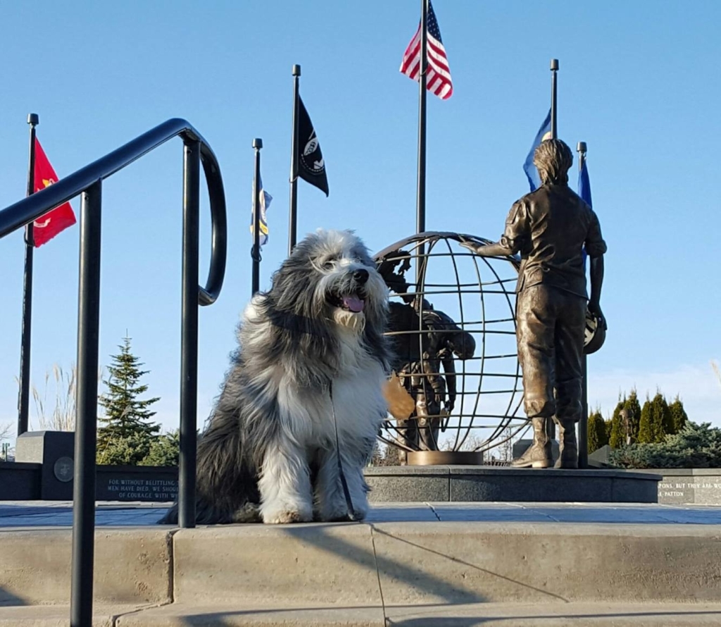 Mac at Eden Prairie's Veterans Memorial.