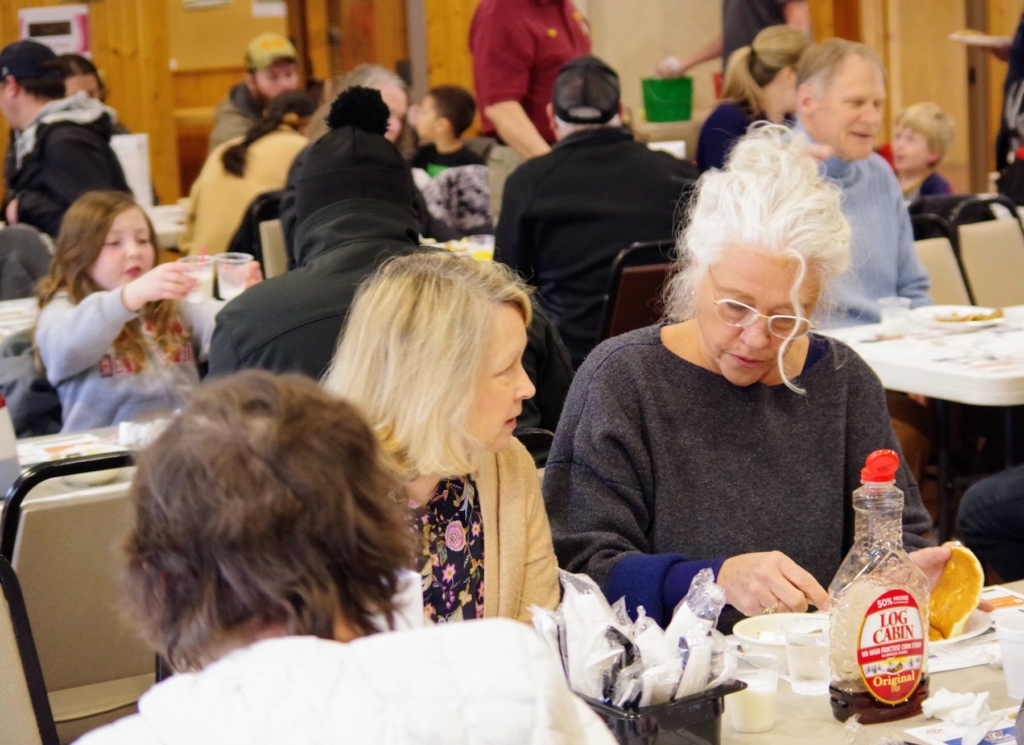 (From left) Jenifer Loon, PROP's executive director, and Cindy Babcock during last year's Pancake Breakfast. Photos courtesy of Gary Stevens/Eden Prairie Lions Club