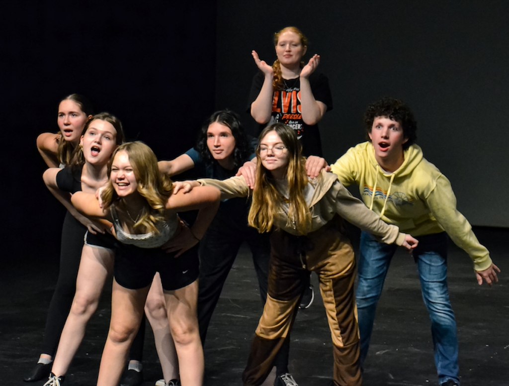 EPHS students rehearsing for this year's "Broadway Extravaganza." Photos by Elizabeth Stephan