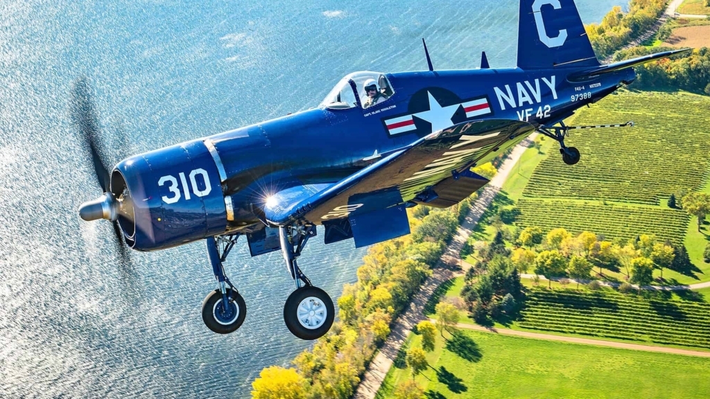 This vintage Corsair fighter aircraft is based with Wings of the North at Flying Cloud Airport in Eden Prairie.
Photo by Max Haynes. Other photos are by Jeff Strate