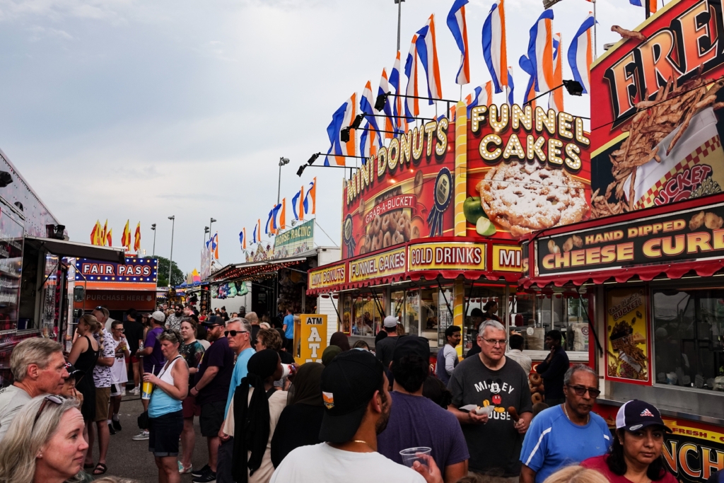 The lineup of food trucks was a favorite attraction at Schooner Days last year Photo by Gretchen Haynes