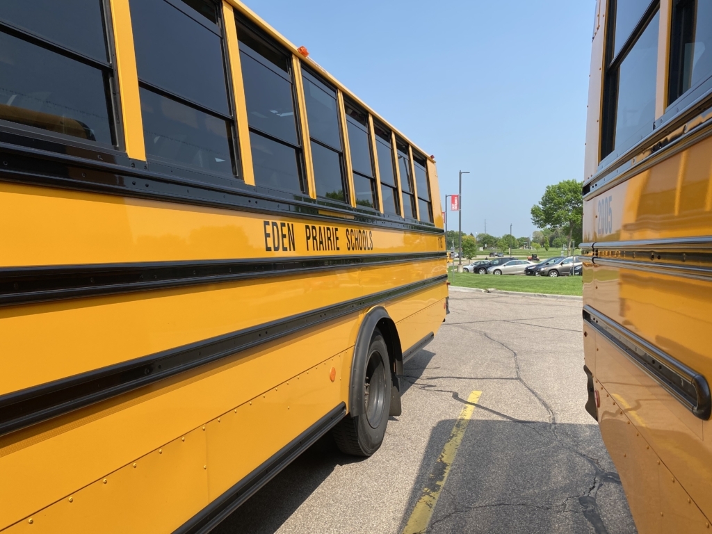 EP Schools buses at the high school. Photos by Juliana Allen