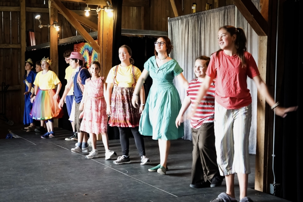 Participants rehearse a dance for the Eden Prairie Players Children’s Theater Workshop at the Riley-Jacques Barn on July 20th.