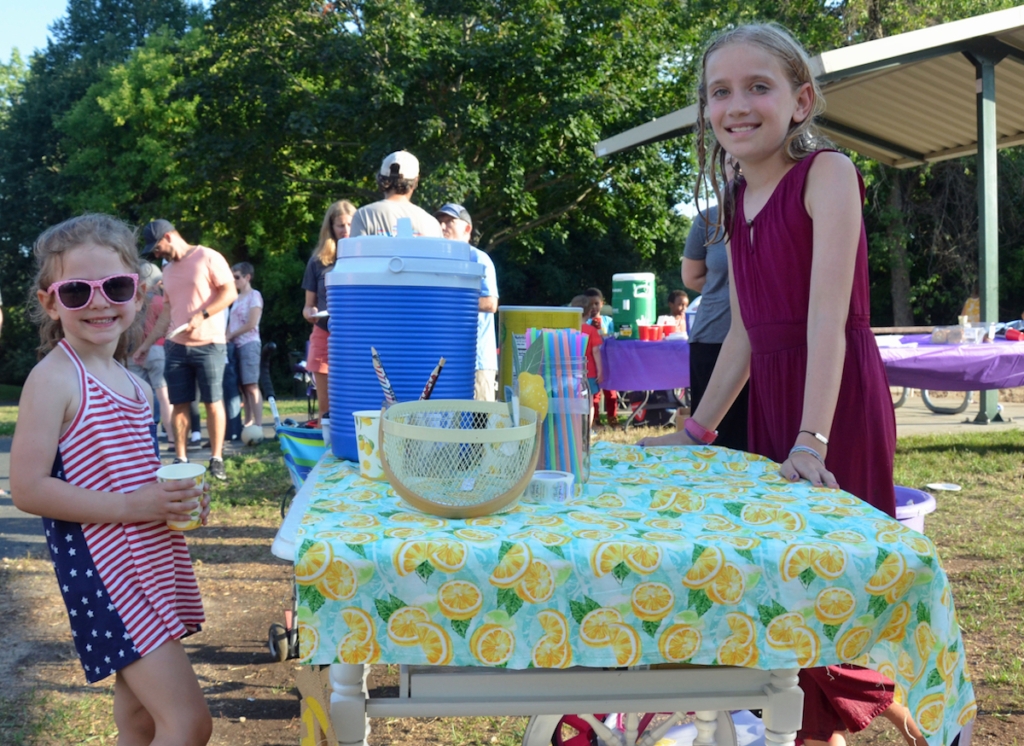 Sawyer Anderson and Zayla Behrens at Willow Park for Night to Unite 8-1-23