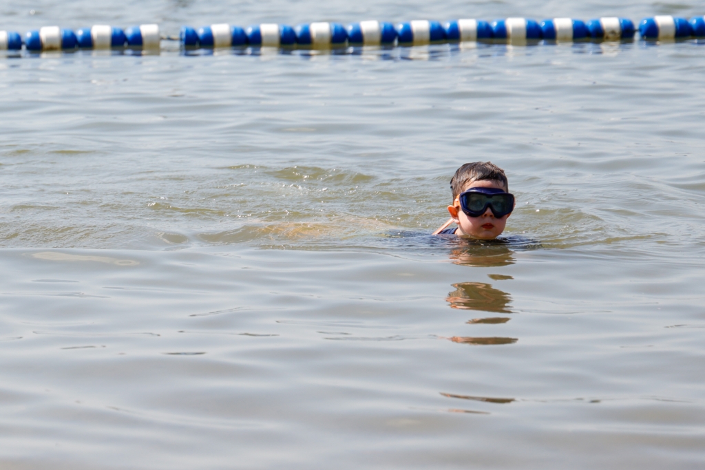 Jacob, visiting from Wisconsin, at Lake Riley on Aug. 23. 