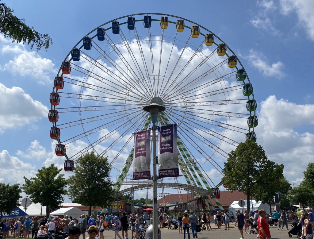 The Minnesota State Fair's giant Ferris wheel in 2023. Photo by Juliana Allen