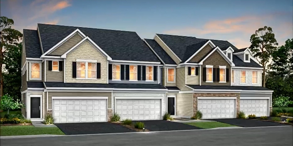 Pulte Homes says its Kinsley two-story townhomes, pictured in the city staff report, would be priced from the low $400,000s to the mid-$500,000s.