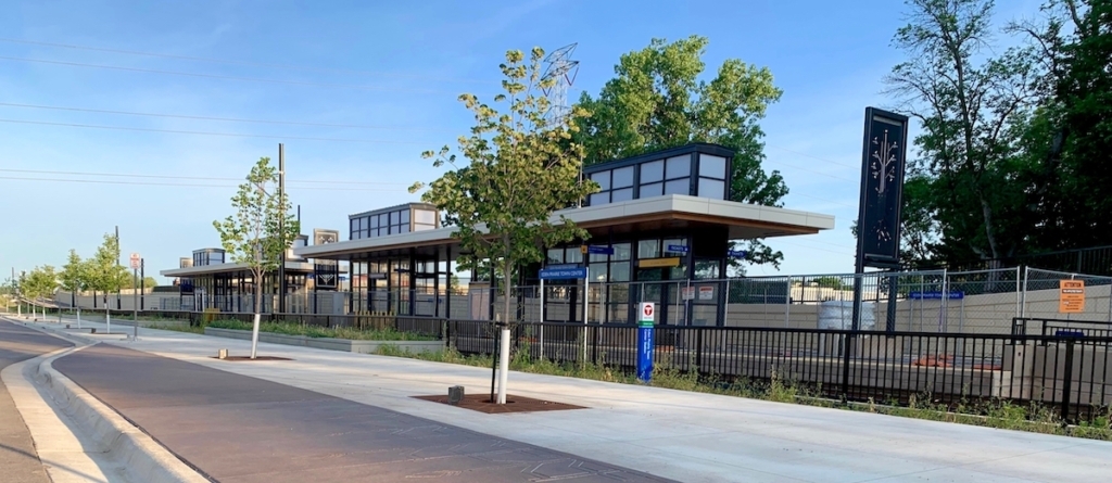 Eden Prairie Town center Station, July 2023. Photo by Jeff Strate