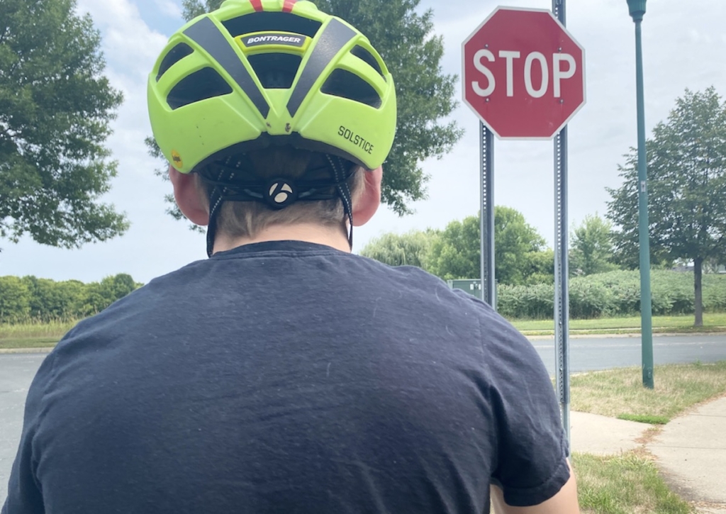 The "Idaho stop" law now allows bicyclists to treat stop signs on Minnesota roads as yield signs, a change reflecting legislation aimed at balancing traffic flow and safety. Photo by Stuart Sudak