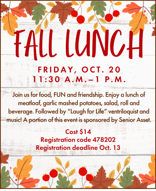 Senior Center Fall Lunch