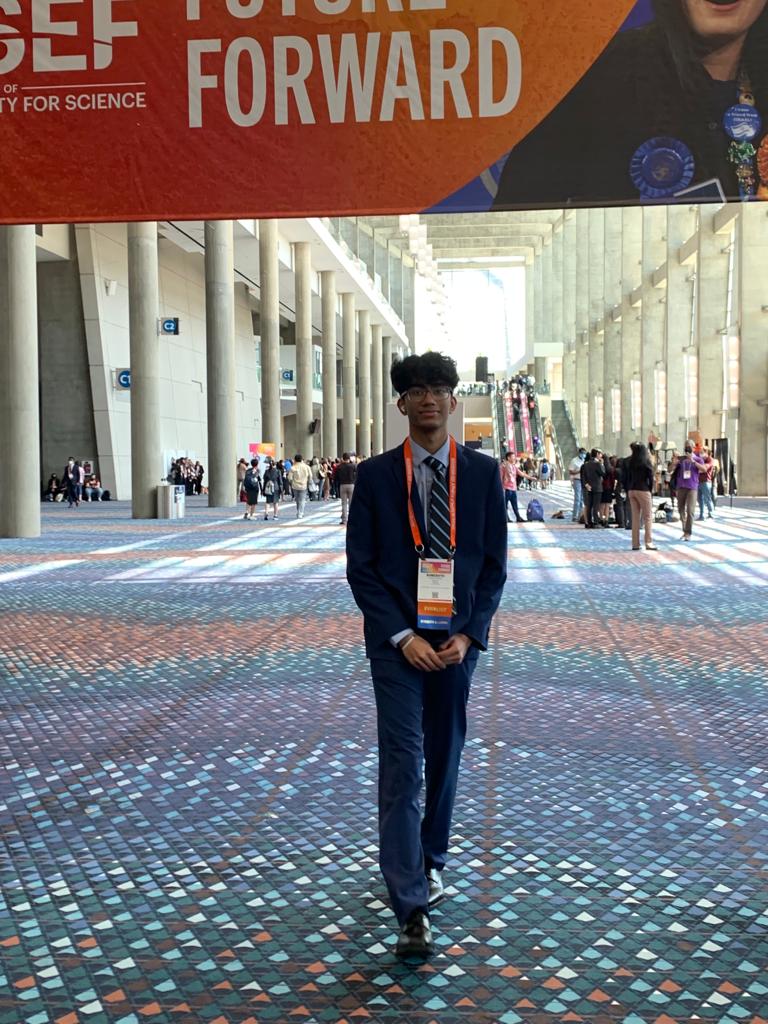 Shreshth Shrivastava at ISEF in Dallas in May. Photos contributed by the Shrivastava family